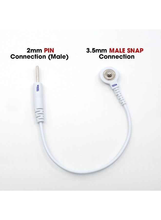 Discount Tens Tens Lead Wire Adapters, Convert 3.5mm Snap to 2mm Pin, (Quan: 4) - Image 2